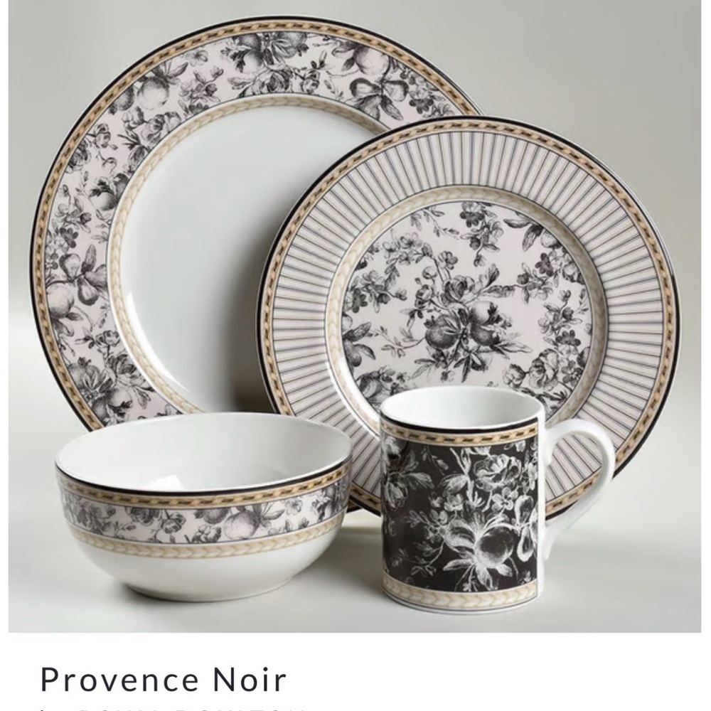 Royal Doulton Provence Noir Dinnerware Set 32 piece. I also have serveware